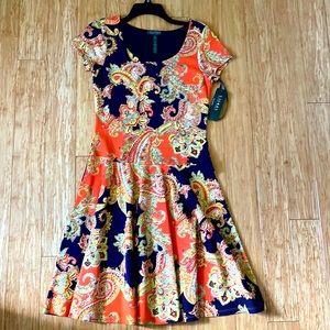 Ralph Lauren paisley dress size small